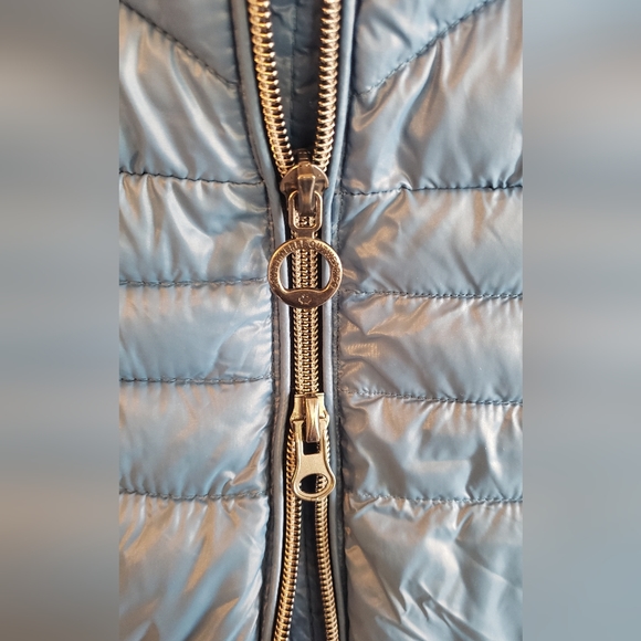 NWOT NOIZE Eden Vegan Parka  Jacket Quilted Coat Blue Outwear Cruelty - Picture 5 of 12